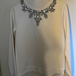 Forget 21 white rhinestone shirt size small